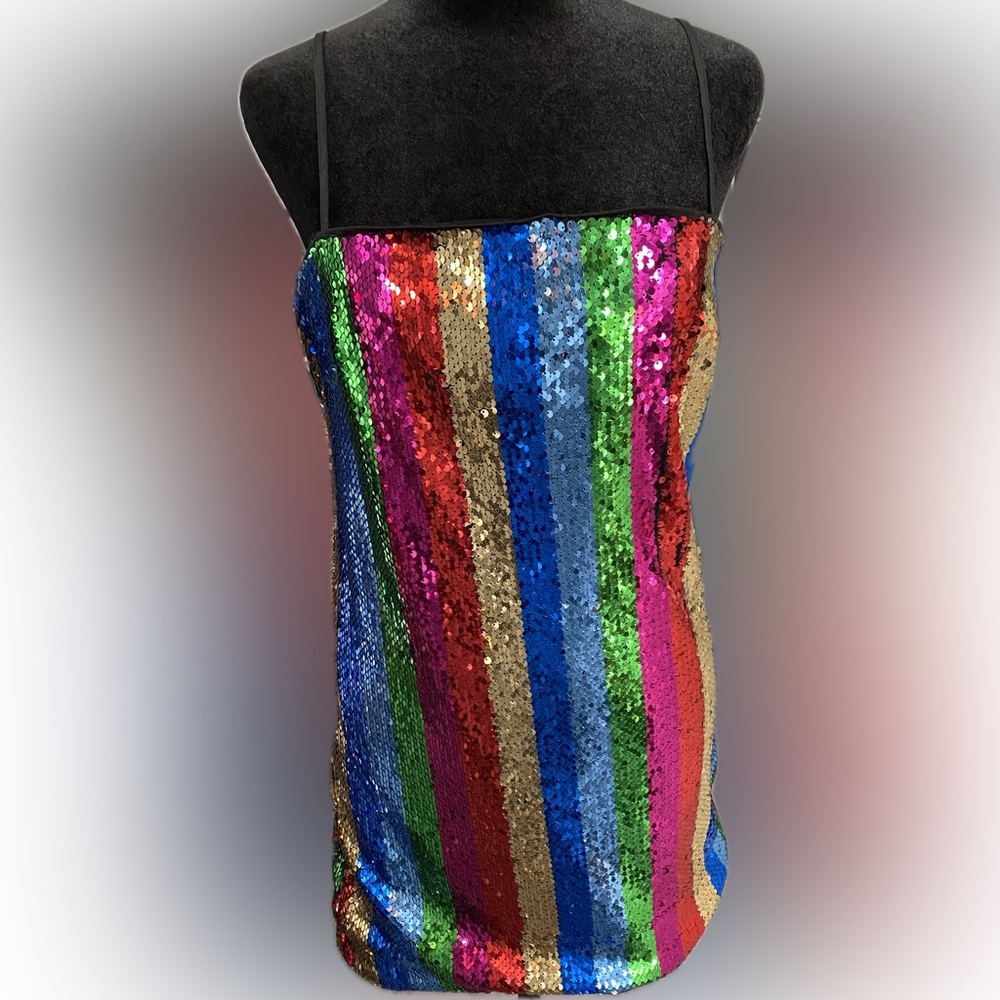 Forever 21 Sequin Rainbow Mini Dress - Size Small